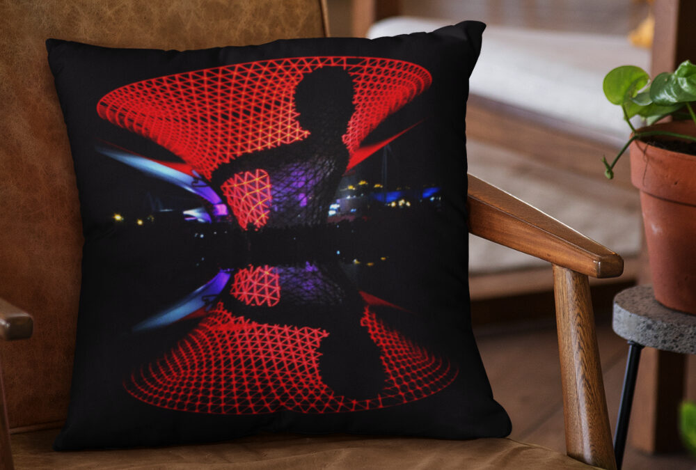 Shanghai abstract throw pillow