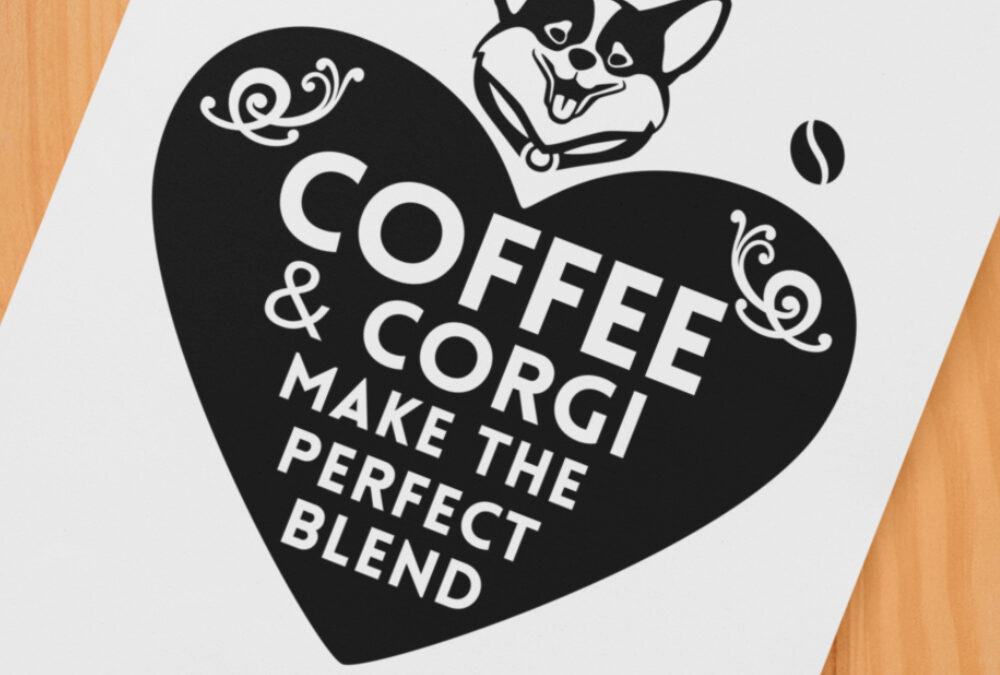 Coffee and Corgi Sticker