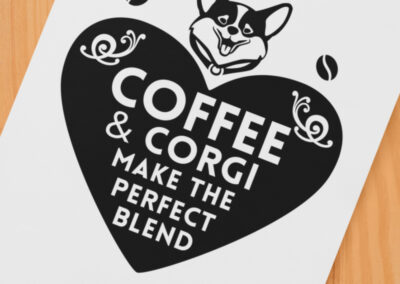 Coffee and Corgi Sticker