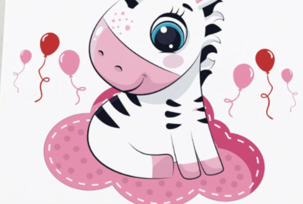 Pocket Baby Zebra Thank You Card