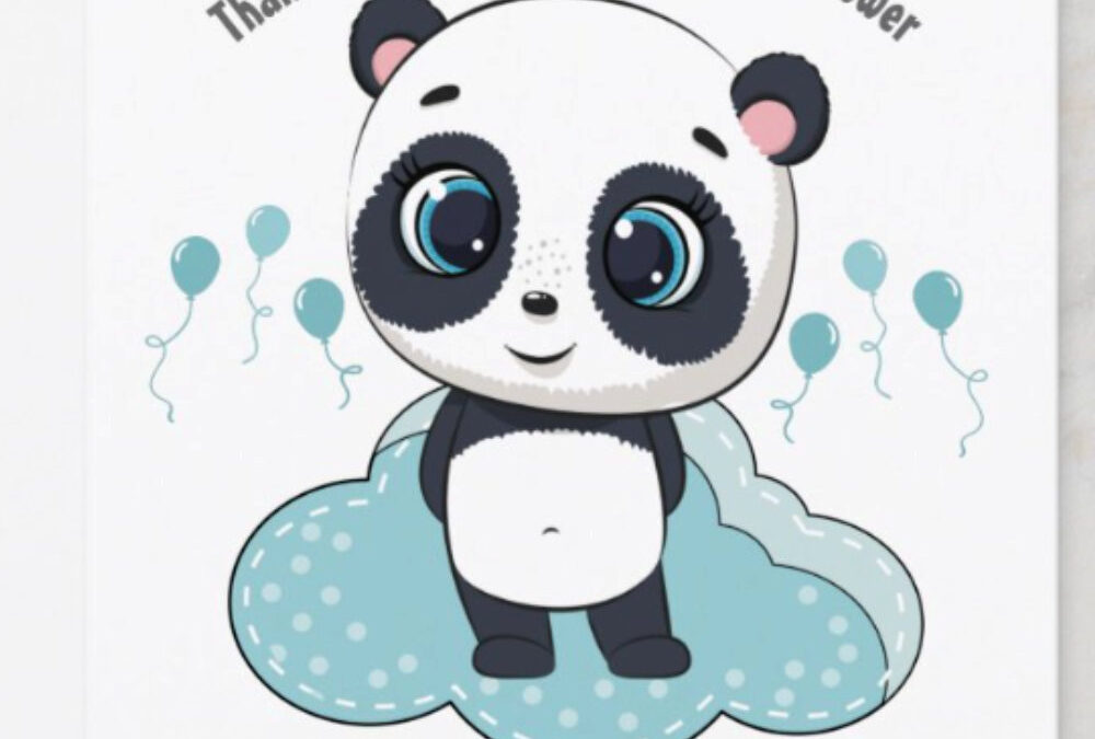 Pocket Baby Panda Thank You Card