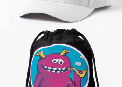 Stay Groovy Monster Cap and draw string bag