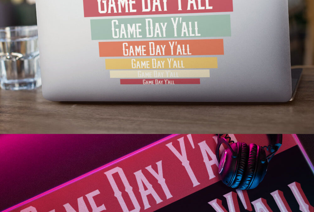 Game Day Y’all Desk mats and Stickers