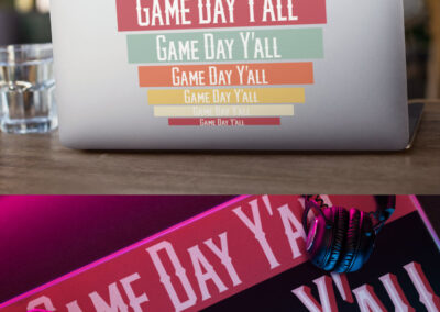 Game Day Y’all Desk mats and Stickers