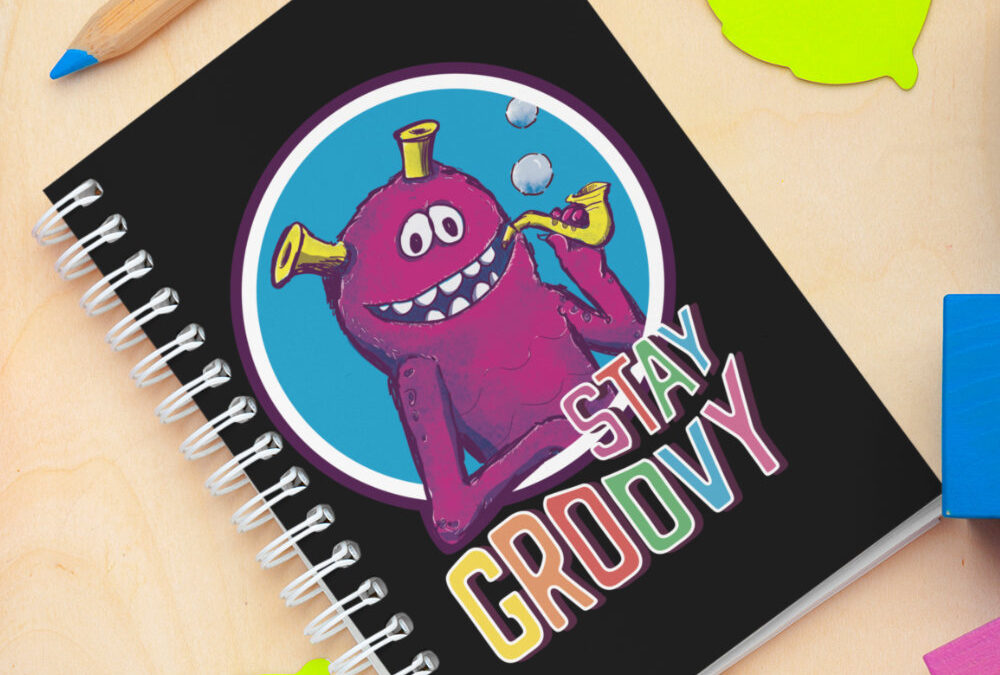 Stay Groovy Monster Dye cut Sticker