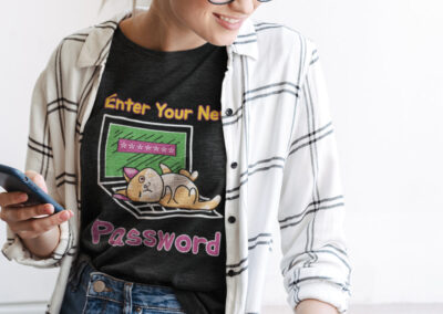 Enter Your New Password Funny Cat Long Sleeves T-shirt