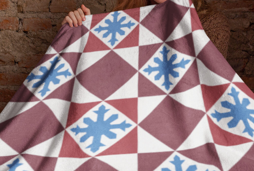 Geometric Vintage Tile Peranakan Blanket