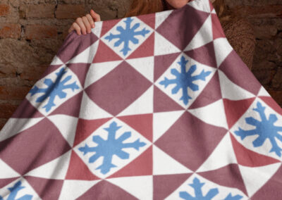 Geometric Vintage Tile Peranakan Blanket