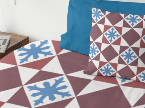 Geometric Vintage Tile Peranakan Bed Covers