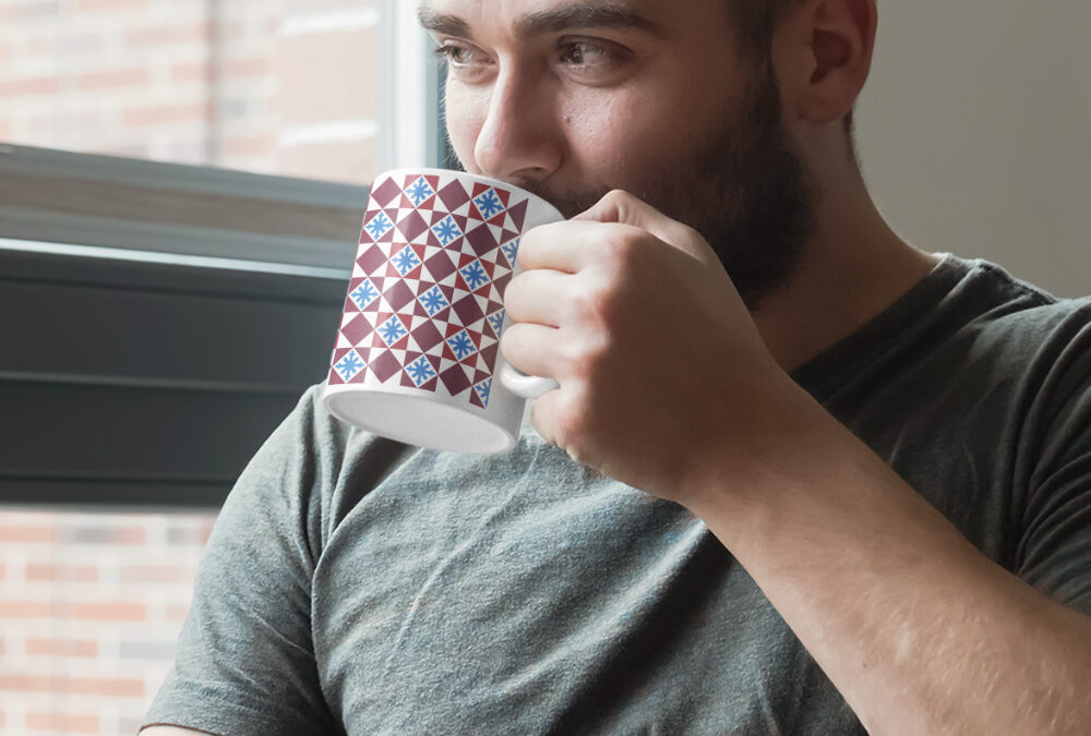 Geometric Vintage Tile Peranakan Mug