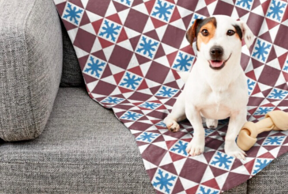 Geometric Vintage Tile Peranakan Pet Blanket