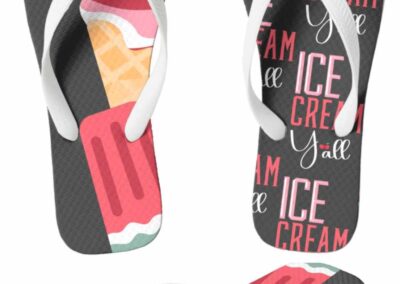 Ice Cream Y’all Flip Flops