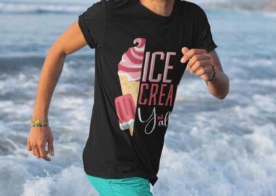 Ice Cream Y’all man basic t-shirt