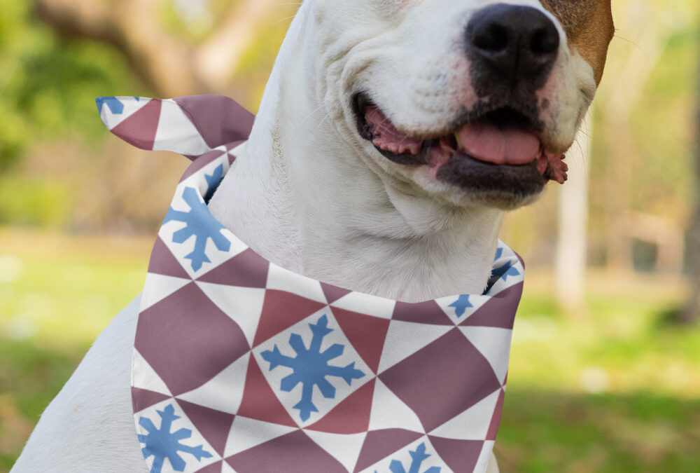 Geometric Vintage Tile Peranakan Pet Bandana