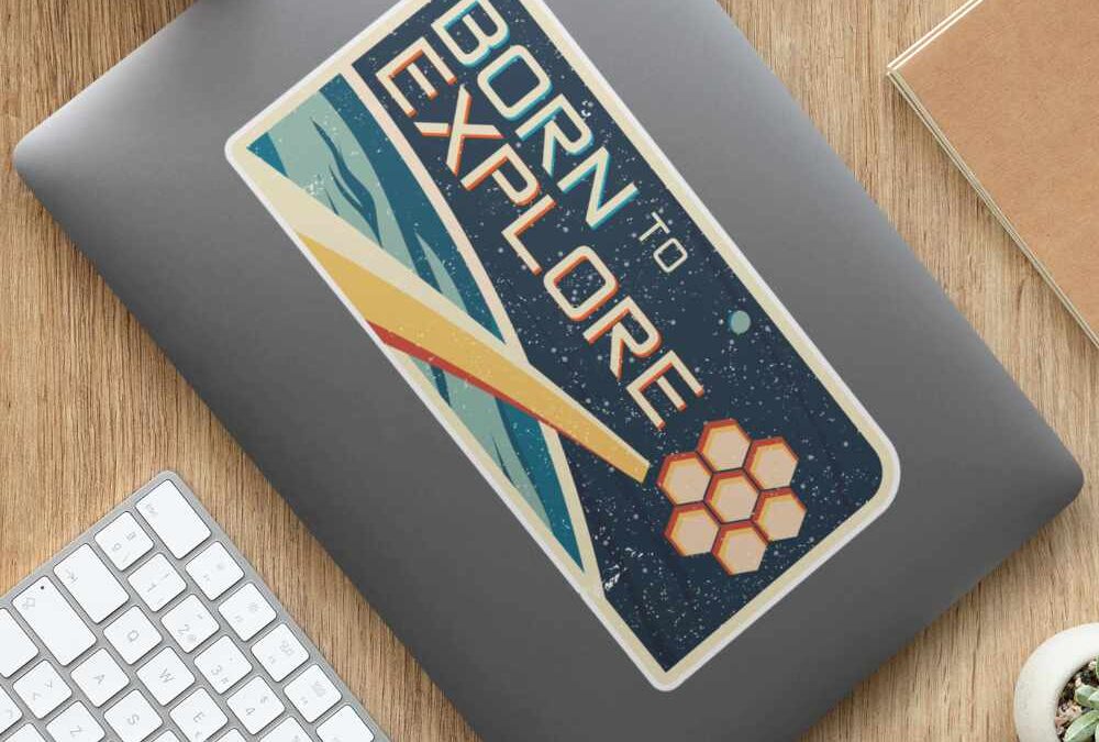 Born To Explore Laptop Stickers