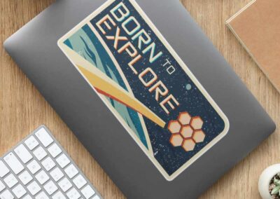 Born To Explore Laptop Stickers