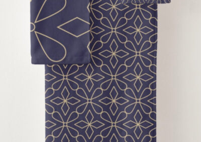 Purple and Gold Geometric Towel Set