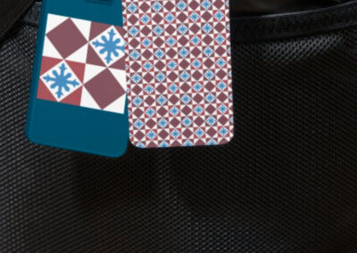 Geometric Vintage Tile Peranakan Luggage Tag