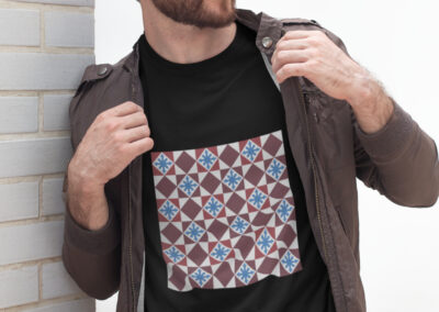 Geometric Vintage Tile Peranakan Basic T shirt