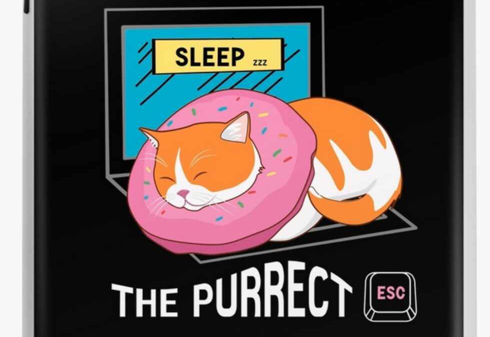 Sleep the Purrfect Esc iPad cover