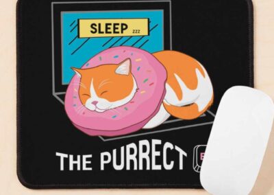 Sleep the Purrfect Esc Mouse Pad