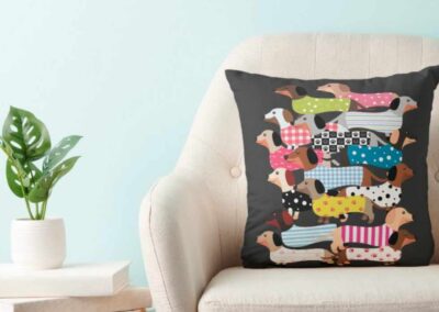Dachshund Together Pillow