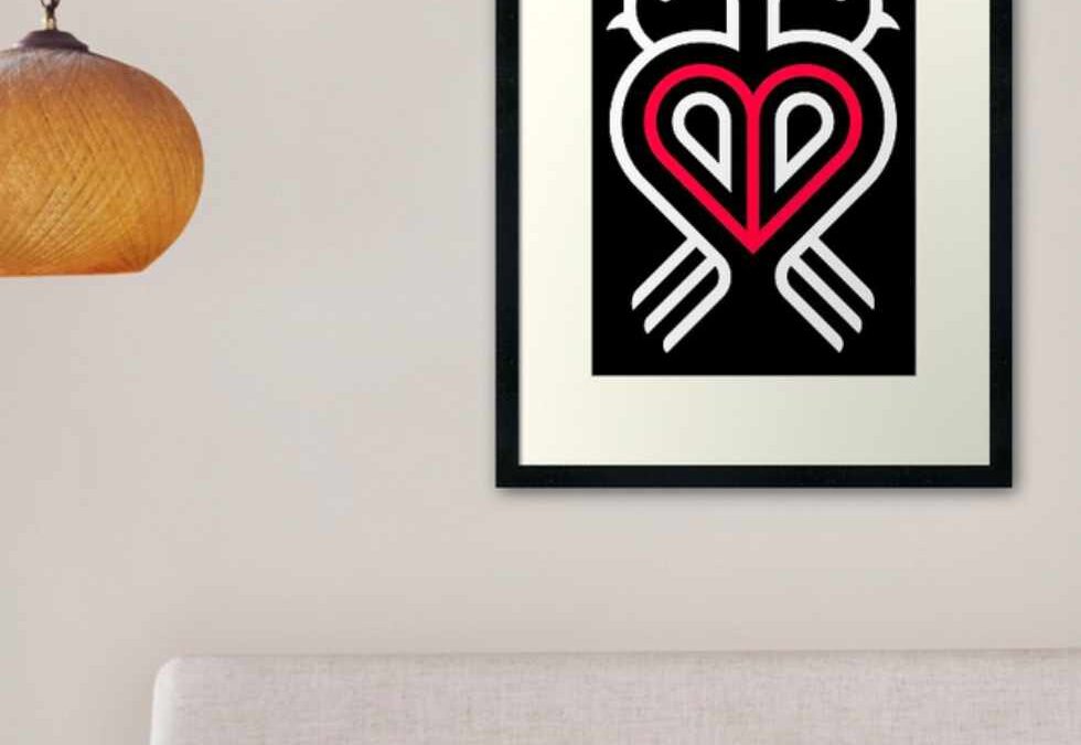 Love Birds Symbol Wall Art