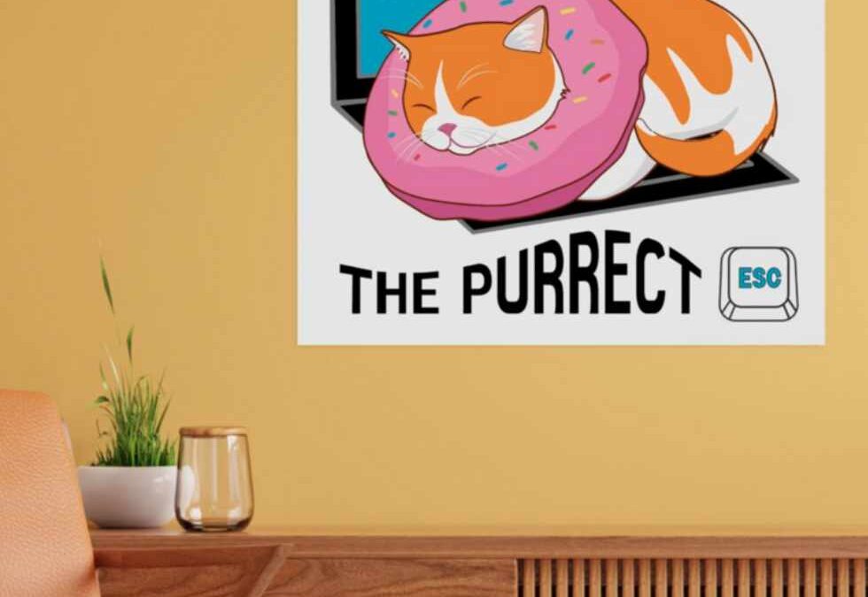 Sleep the Purrfect Esc Wall Art