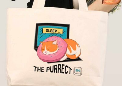 Sleep the Purrfect Esc grocery bag
