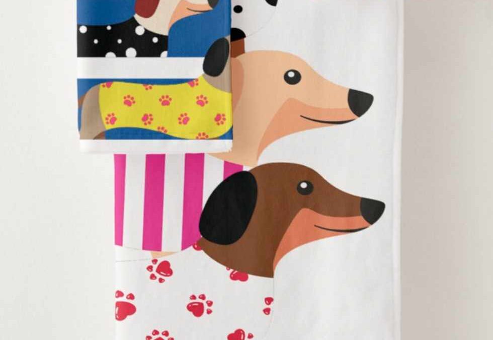 Dachshund Together Towels