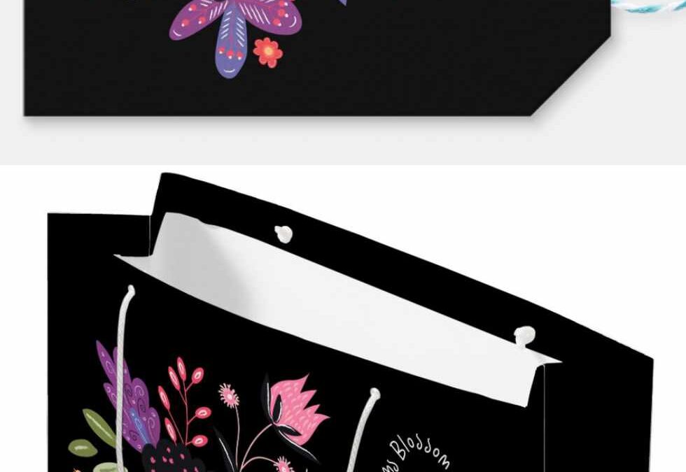 Let Your Dreams Blossom Gift Tag and bag