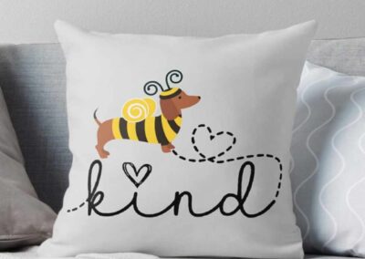 Bee Kind and Bee Yourself Pillow