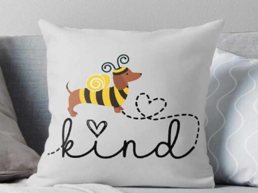Bee Kind and Bee Yourself Pillow