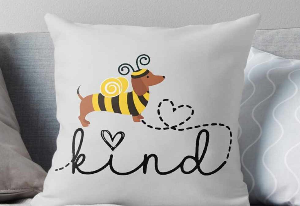 Bee Kind and Bee Yourself Pillow