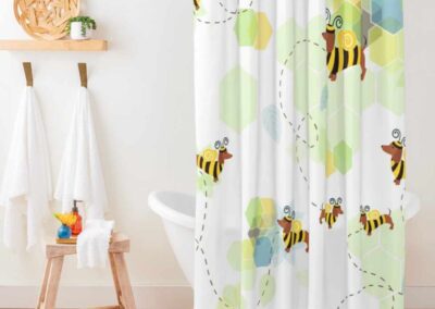 Bee Kind and Bee Yourself Shower Curtains