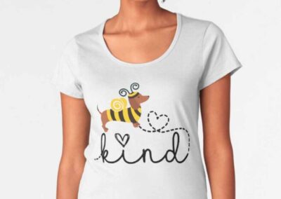 Bee Kind and Bee Yourself Tshirt for women