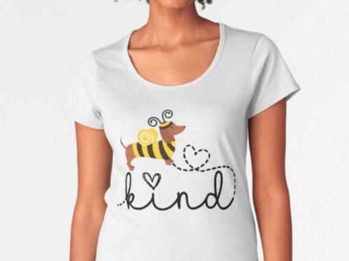 Bee Kind and Bee Yourself Tshirt for women