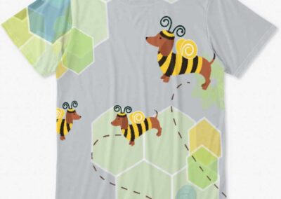 Bee Kind and Bee Yourself All over Tshirt