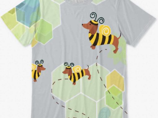 Bee Kind and Bee Yourself All over Tshirt