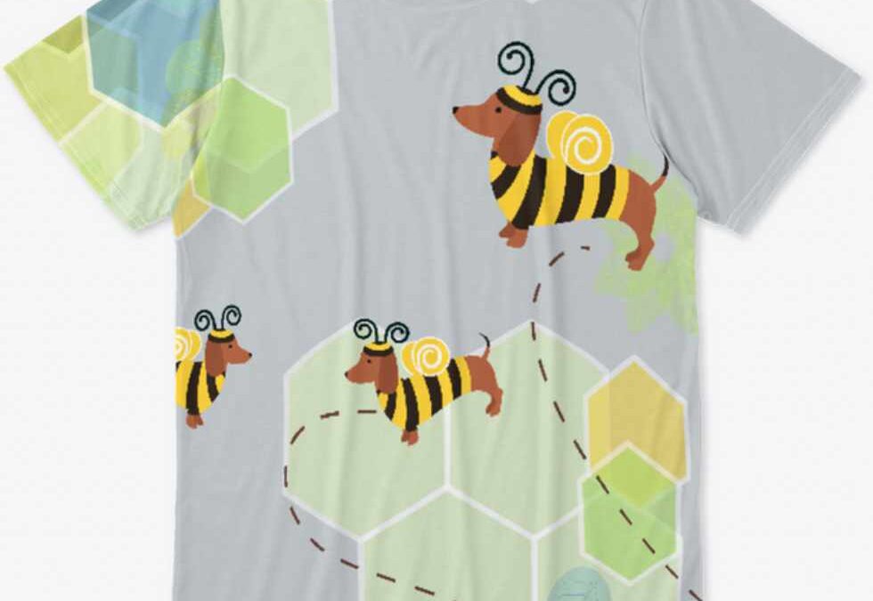 Bee Kind and Bee Yourself All over Tshirt