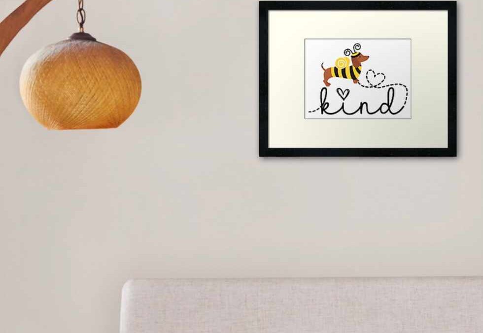 Bee Kind and Bee Yourself Wall Art