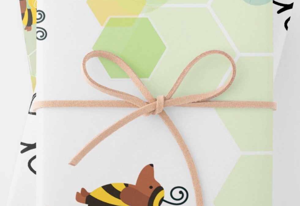 Bee Kind and Bee Yourself Wrapping paper set